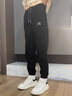啄木鸟休闲裤男2025秋冬新款加绒加厚束脚裤男宽松百搭男士九分裤子男裤 8005黑色常规 XL 建议120-145斤 实拍图