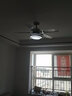V-POWER 不锈钢餐厅吊扇灯 风扇灯现代简约LED电风扇吊灯家用卧室客厅电 经典银色款 48寸遥控变光 实拍图