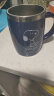史努比（SNOOPY）带手柄不锈钢办公保温杯水杯420ML可爱杯子情侣杯 DP-5002 蓝色 实拍图