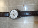 istrap真皮表带男女士鳄鱼纹牛皮适用天梭浪琴美度西铁城卡西欧dw精工海鸥飞亚达阿玛尼手表带力洛克表链 棕色同色线丨银色针扣 与表盘接口宽度24mm 实拍图