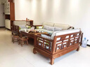 一善一品红木家具非洲花梨（学名：刺猬紫檀）实木沙发新中式客厅家具转角布艺大中户型 新中式 预订拍付，单拍不发，款清发货 实拍图
