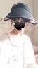 【京东物流】防晒帽子女夏季遮阳帽户外防紫外线空顶帽沙滩太阳帽 黑色（帽子+口罩+太阳镜） 实拍图