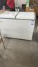 美的（Midea）271升 双温展示柜家用囤货冰柜 大容量冷藏冷冻冷柜 可移动双门玻璃卧式保鲜冰箱BCD-271VMQ 实拍图