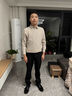 海澜之家【品牌专供】纯羊毛羊毛衫男轻商务经典系列毛衣男秋冬季 HNZAW3Y055A深灰6A 3XL 190/104A 推荐91-98kg 实拍图