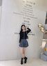 VIPAOGSD马丁靴女套筒不系带单靴女百搭切尔西靴显瘦瘦靴厚底增高英伦烟筒靴小短靴子秋冬加绒 黑色 35码 实拍图