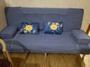 品上凯迪斯 现代简约多功能沙发床两用可折叠沙发床客厅沙发小户型懒人沙发 海之蓝麻布 【炫彩海绵款】升级1.8米长1.2米宽2扶手2腰枕 实拍图