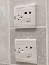 罗格朗（LEGRAND）tcl插座面板画采白色五孔开关USB家用二三插86型暗装墙壁电源插座 一开单控五孔（开关控制插座） 实拍图