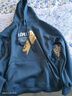 简男秋冬季加绒卫衣男连帽衫重磅加厚套头保暖学生带帽男装外套 加绒71R雾蓝 XL 建议110-130斤 实拍图