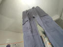 贵迎男士户外宽松休闲工装裤纯棉加肥加大码运动长裤松紧腰直筒肥佬裤 深灰色 XL(2尺5-2尺6) 实拍图