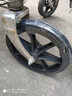 徽常康轮椅配件前小轮6英寸7寸8寸万向轮子轱辘实心胎小轮胎带轴承螺丝 【直径19-20厘米】-8#黑轮 实拍图