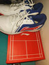 李宁（LI-NING）【雷霆LITE】羽毛球鞋男款耐磨舒适训练鞋AYTS020-4白/蓝色41/8 实拍图
