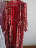 尚都比拉秋冬中长款印花红色连衣裙气质女神范显瘦度假裙子 红花 L  晒单实拍图