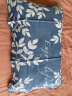 JINGGUAN纯棉双层纱布提花枕巾 素色叶茂简约款单条装37145 蓝色 实拍图
