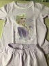 迪士尼女童睡衣套装儿童棉春装2024新款冰雪爱莎宝宝家居服童装 紫色花边B款1076D 130cm（适合身高125-135） 实拍图