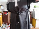 莎妮朵罗大码女装夏装新品胖mm显瘦款遮肚子减龄胖妹妹短袖连衣裙16999 黑色 3XL建议170-190斤穿着 实拍图