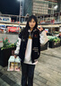森马（Semir）森柔牛仔|牛仔裤女抓毛拖地裤显腿直2024冬季阔腿裤109724124001 实拍图