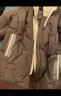 艾莱依羽绒服女2023款假两件短款连帽宽松时尚保暖棒球服外套 蜜茶棕160 晒单实拍图