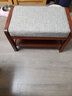 乔治木易 换鞋凳进口实木穿鞋凳鞋柜鞋凳储物凳沙发凳翘腿凳床边凳梳妆凳 55cm布艺换鞋凳【棕色】 实拍图