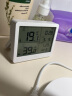 得力(deli)室内温湿度表 LCD\电子温湿度计带闹钟功能婴儿房室内温湿度表办公用品（可充电）白色LE504-WH 实拍图
