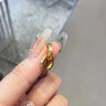 中国黄金（CHINA GOLD）满天星耳环女5G车花耳扣足金爆闪耳饰小耳圈情人节生日礼物送女友 B款满天星耳扣【一对】约1.7g 实拍图