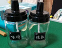 欣美雅（xinmeiya）调料盒套装家用组合装调料罐子厨房调料瓶玻璃盐罐油壶香料收纳盒 深空黑-新款勺盖一体调味瓶*6 实拍图