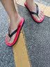 路拉迪人字拖男士夏季防滑户外穿凉拖夹板拖鞋夹拖橡胶沙滩鞋男潮 红色 41-42 实拍图