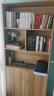 雅美乐书架落地1.8m实木色简易书柜带门客厅书房置物柜 浅胡桃色 实拍图