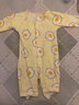 婧麒（JOYNCLEON）【带口水巾】婴儿衣服春秋款新生儿长袖哈衣纯棉连体衣 开衫荷包蛋 66cm 实拍图
