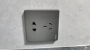西门子（SIEMENS）开关插座面板 睿致系列极光灰色 电视插座 实拍图