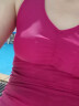 李宁（LI-NING）泳衣女士修身遮肚显瘦连体裙式温泉游泳衣保守大码泳装 020-2深玫红 2XL 实拍图