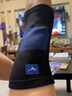 美津浓（MIZUNO） 运动护膝男女保暖护腿篮球羽毛球跑步登山健身运动护具髌骨带 黑蓝色（单只装）无防滑条 L 实拍图