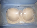 奶糖派半杯无肩带1.0大胸文胸抹胸美背薄款防滑无痕内衣女光面送女友 自然肤（自然偏白的肤色） 75C 实拍图