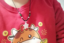 默研（MOYAN）清透小星星吊坠女士编织玉石锁骨复古风项链小巧生日礼物G 清透小星星项链一条 B03-302 实拍图