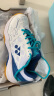 YONEX尤尼克斯羽毛球鞋yy入门级训练减震动力垫男女SHB101CR 白/蓝39码 实拍图