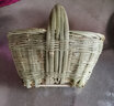 汉水竹城纯手工编制 手提竹篮竹编菜篮子 环保购物篮收纳筐篮水果篮竹筐子 小号竹筐长30宽20高16厘米 实拍图