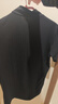 奥德里奇（Aodeliqi）短袖T恤男夏莫代尔纯色修身打底衫中青年百搭半高领半袖内搭上衣 黑色 L（推荐120~135斤） 实拍图