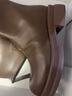 天美意靴子女商场同款时装靴休闲女高筒靴女鞋 啡色（薄绒） 36 实拍图