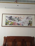 良品大师流水生财山水画办公室挂画中式客厅装饰画靠山图茶室字画风景壁画 富春山居图A1 85*230cm宣纸锦绫+有机玻璃+红褐色实木框（大气款） 实拍图