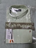 暇步士（Hush Puppies）男装秋纯色刺绣休闲长袖衬衫 024浅绿2 XL 实拍图