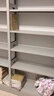 锦智缘钢制书架学校书店图书馆阅览室铁艺书架落地资料架办公室置物架 亚光灰书架 单面6层付架2000高*900宽*300深 实拍图