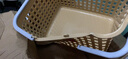 魔丽 多功能家用塑料篮子手提超市购物篮买菜便携篮药店专用 杂物厨房收纳筐篮 咖啡色 大号39*29*21cm 实拍图