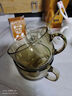 青苹果 2件套北欧茶色玻璃燕麦早餐杯家用耐热大容量牛奶杯带盖勺马克杯 2只透明早餐杯 实拍图