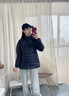 波司登（BOSIDENG）【反季】冲锋衣鹅绒羽绒服女款90绒三合一防风防雨透气显瘦外套 黑色8056 S 160/84A 实拍图