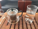 禾艾苏（heisou）高硼硅耐热玻璃茶壶家用过滤绿柄泡茶壶茶具套装加厚花茶壶490ml 清心泡茶壶490ml+6个杯子 实拍图