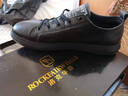 洛克华菲（Rock Fairwhale） 小白鞋新款真皮2025新款男鞋韩版板鞋男低帮休闲鞋头层牛皮鞋子 黑色 38 实拍图