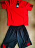 懿派儿童运动紧身衣训练服男女童足球篮球服四件套健身速干衣YIPAI 19205红色+黑灰四件套 30码150CM70斤左右 实拍图