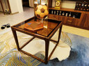 青春潮 边几 实木小角几 钢化玻璃小茶几 北美黑胡桃FAS简约方几 黑胡桃（65*65*50cm） 玻璃面 实拍图