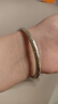梦君宸圆棍描金吉言招财猫银手镯足银9999实心年轻送女友生日情人节礼物 56mm圈口【约29.4g】+证书 999.9足银 实拍图