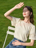 百图betu女装夏季新款衬衫法式含莱赛尔双层袖雪纺衬衫女2307T32 浅杏色 S 实拍图