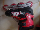 拓呈溜冰鞋儿童全套装成人男女小孩旱冰鞋滑冰鞋轮滑鞋直排轮初学者 红色全闪鞋+护具头盔+配件 L （适合平时鞋码37-41码） 实拍图